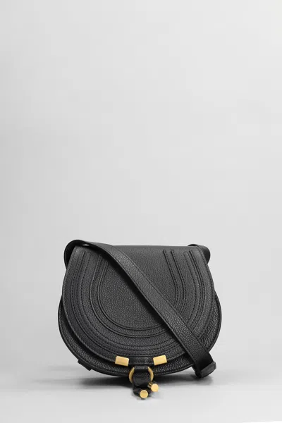 Chloé Mercie Small Shoulder Bag In Black Leather