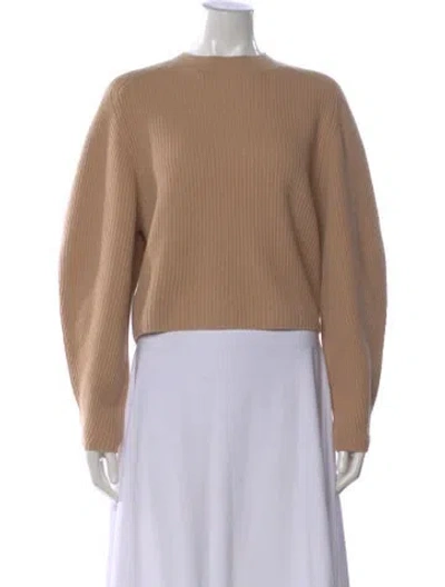 Pre-owned Chloé Merino Wool Mock Neck Sweater In Neutral