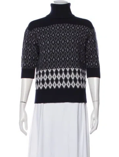 Pre-owned Chloé Merino Wool Patterned Sweater In Multi