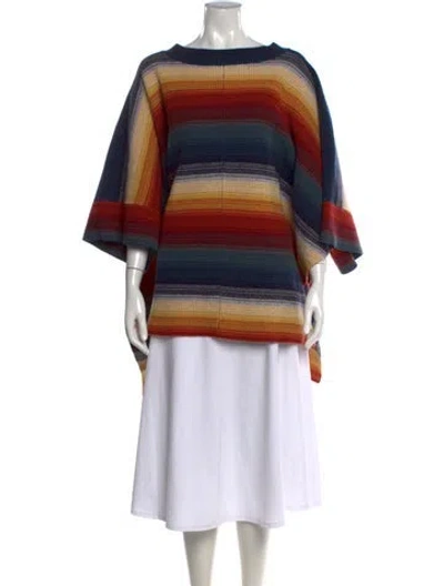 Pre-owned Chloé Merino Wool Striped Sweater In Blue