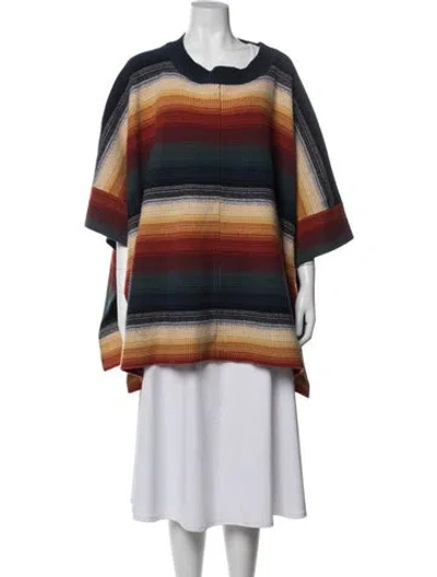 Pre-owned Chloé Merino Wool Striped Sweater In Blue