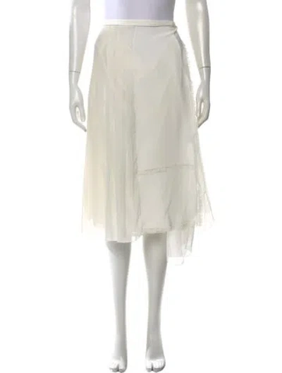 Pre-owned Chloé Mesh Accents Knee-length Skirt In Neutral