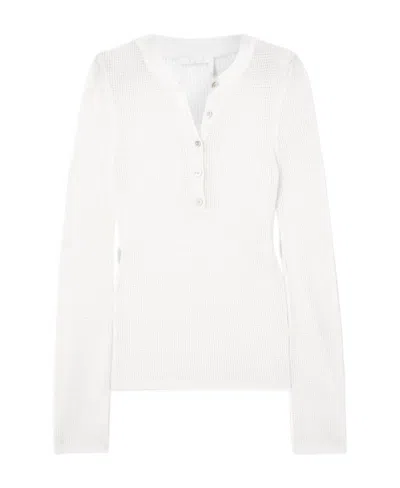 Chloé Mesh Pullover In White