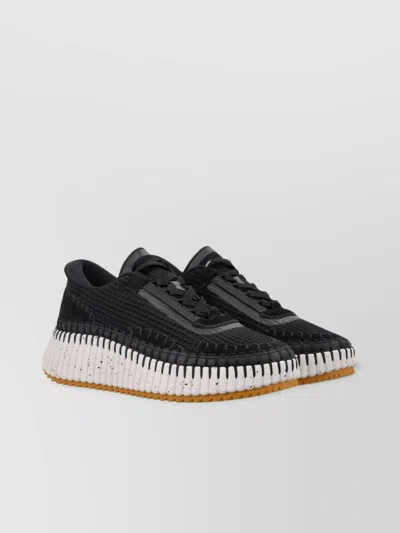 CHLOÉ MESH STITCHED LOW-TOP SNEAKER