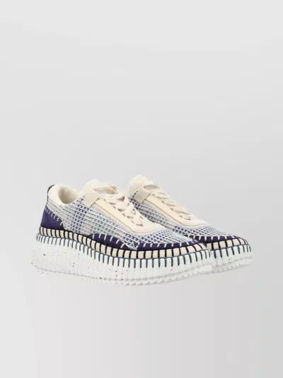 CHLOÉ MESH STITCHED LOW-TOP SNEAKER