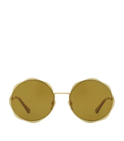 Chloé Metal 06n000512 Sunglasses In Green