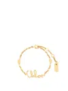 Chloé Vintage Gold Necklace With Cursive Name Pendant And Delicate Chain