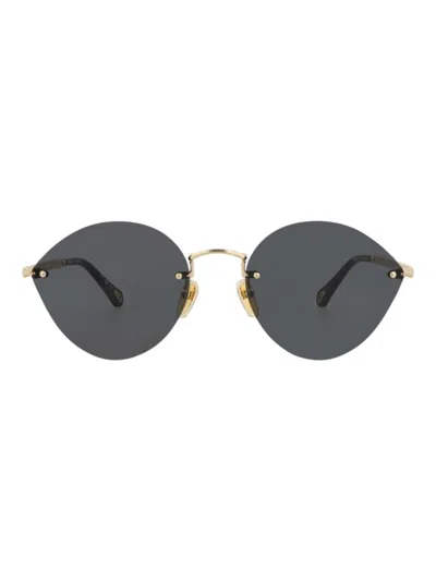 Chloé Metal Cat Eye Mini Sunglasses For Women In Gray