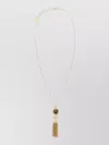 Chloé Metal Eternity Necklace Long Chain Pendant In Gold