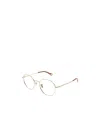 Chloé Metal Geometric-frame Glasses In Nude