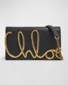 Chloé Chloe Womens Black Brand-plaque Leather Cross-body Bag In Black