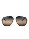 Chloé Metal Pilot Frame Sunglasses In Brown