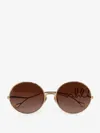 Chloé Iconic Round Metal Sunglasses In Brown
