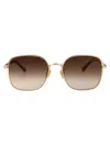 Chloé Metallic Gold Sunglasses In Brown