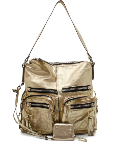 Pre-owned Chloé Metallic-leather Multiple-pocket Shoulder Bag