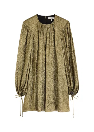 CHLOÉ CHLOE METALLIC SILK-BLEND MINI DRESS