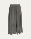 Chloé Micro Check Silk Maxi Skirt