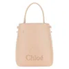 Chloé Chloe Micro Chloe Sense Leather Tote Bag In Pink