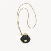 Chloé Micro Horse Medal Coin Purse Necklace In Grained Leather Black Size Onesize 100% Bubalus Bubalis, Fa In Black