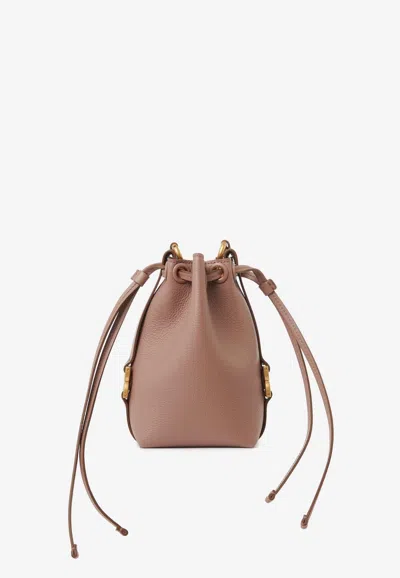Chloé Micro Marcie Bucket Bag In Beige