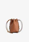 Chloé Micro Marcie Bucket Bag In Tan