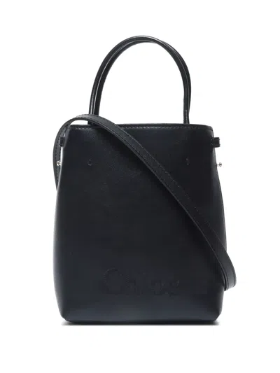 Pre-owned Chloé Micro Sense Tote Bag In Black