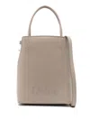 Chloé Micro Sense Tote Bag In Grey