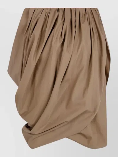 Chloé Mid Length Asymmetrical Skirt Draped Design In Neutral