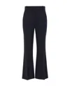 Chloé Mid-rise Cropped Tailored Trousers In Blue