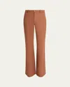 Chloé Mid-rise Organic Cotton Canvas Flare Pants In Orange