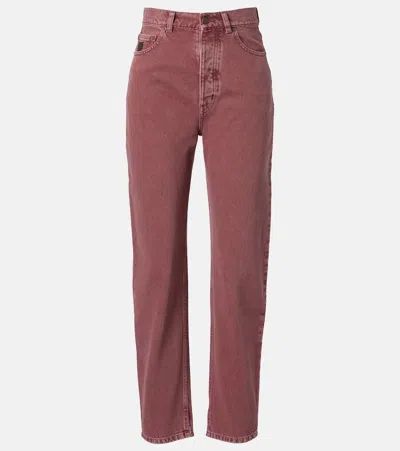Chloé Mid-rise Straight Jeans In Pink