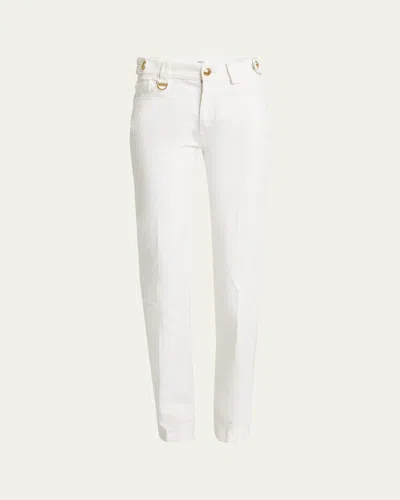 Chloé Mid-rise Straight-leg Denim Trousers In Iconic Milk