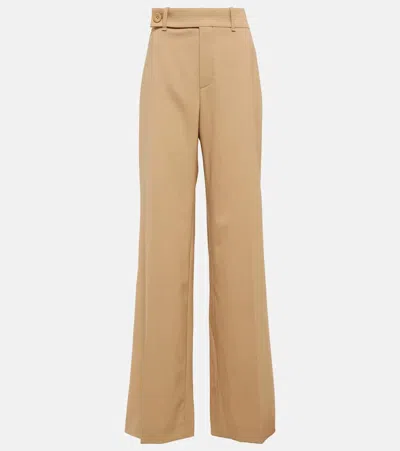 Chloé Signature Straight Pants Orange Size 4 95% Virgin Wool, 5% Elastane