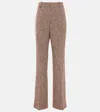 Chloé Mid-rise Wide-leg Tweed Pants In Multicoloured