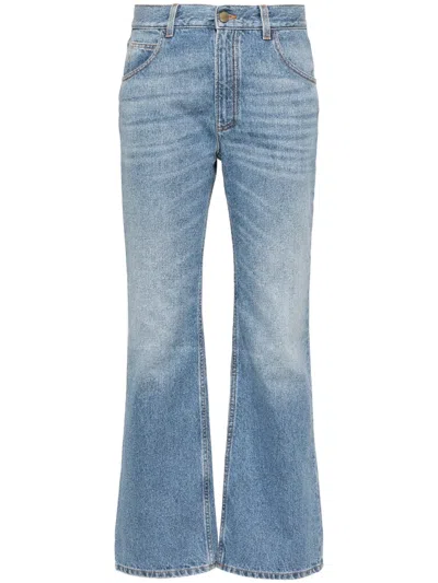 Chloé Mid-waisted Bootcut Jeans In Blue