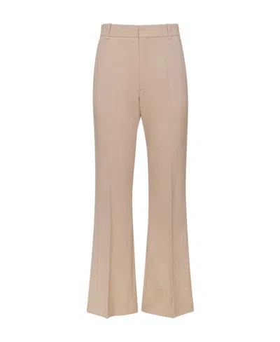 Chloé Middle Waist Casual Pants In Nude
