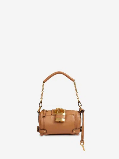 Chloé Midi Dress In Chiffon In Brown