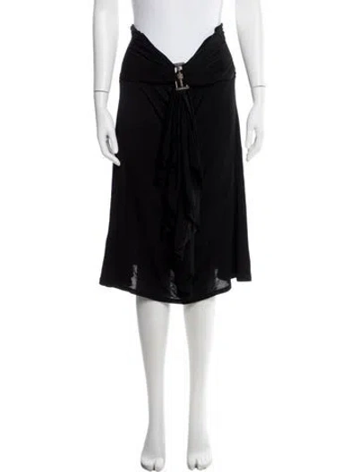 Pre-owned Chloé Midi Length Skirt In Black