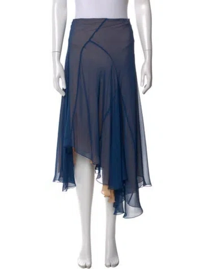 Pre-owned Chloé Midi Length Skirt In Blue