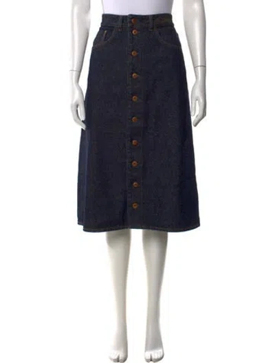 Pre-owned Chloé Midi Length Skirt In Blue