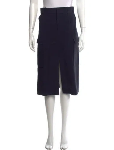 Pre-owned Chloé Midi Length Skirt In Blue
