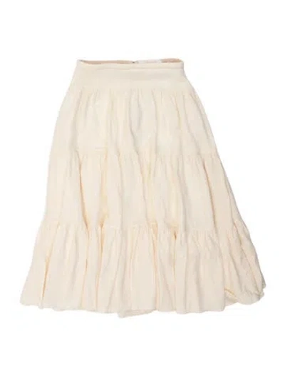 Pre-owned Chloé Midi Length Skirt In Yellow