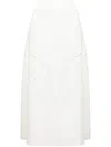 Chloé Embroidered A-line Skirt Mid-length Silhouette In White