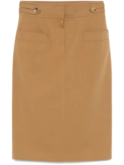 Chloé Midirock Aus Twill In Braun