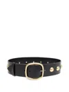 Chloé Midnight Studded Buckle Belt In Black