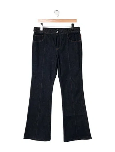 Pre-owned Chloé Mid-rise Flared Jeans In Black