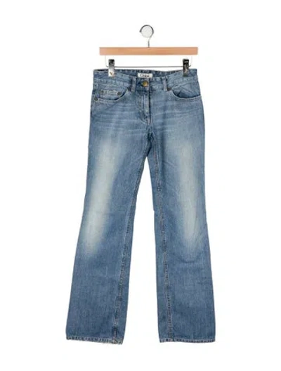 Pre-owned Chloé Mid-rise Flared Jeans In Blue