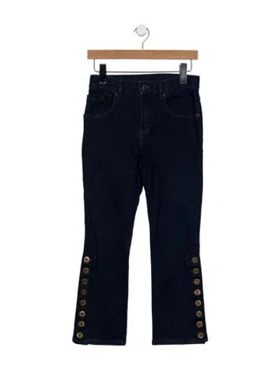 Pre-owned Chloé Mid-rise Flared Jeans In Blue