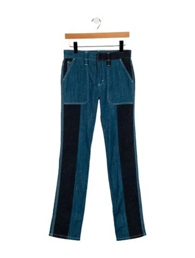 Pre-owned Chloé Mid-rise Straight Leg Jeans In Blue
