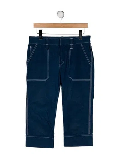 Pre-owned Chloé Mid-rise Straight Leg Jeans In Blue